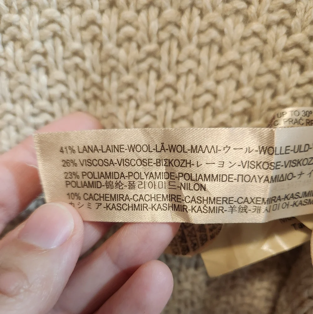 Massimo Dutti Sweater Poncho Shawl - Picture 9 of 16